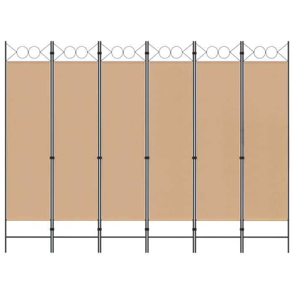 Maison Exclusive - 6-panelers skärm Beige 240 x 180 cm Tyg beige