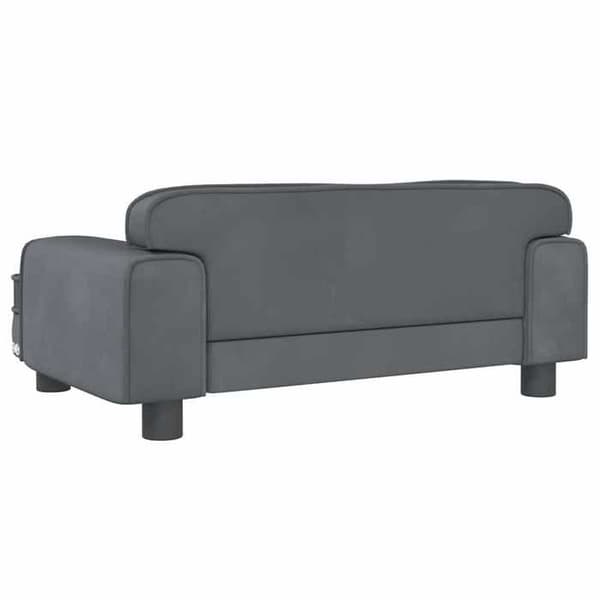Maison Exclusive - Tummanharmaa koiranpeti 70x45x30 cm samettia mörkgrå