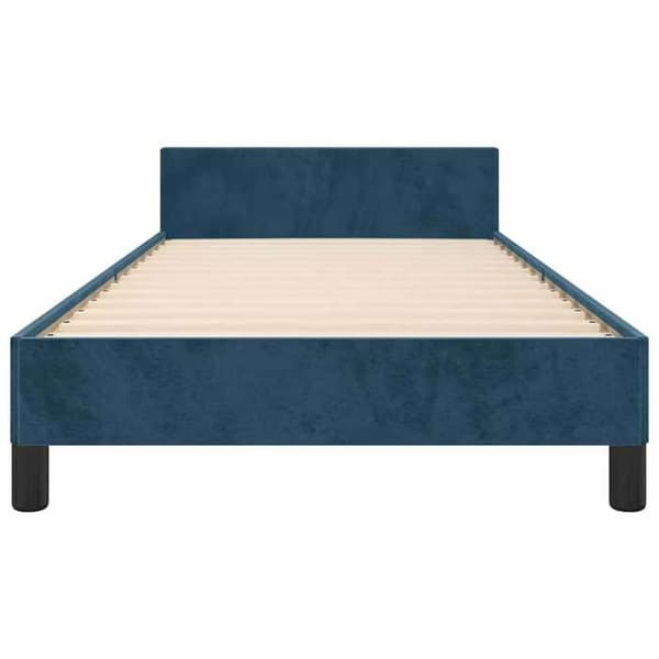 Maison Exclusive - Sängram utan madrass mörkblå 90x190 cm sammet