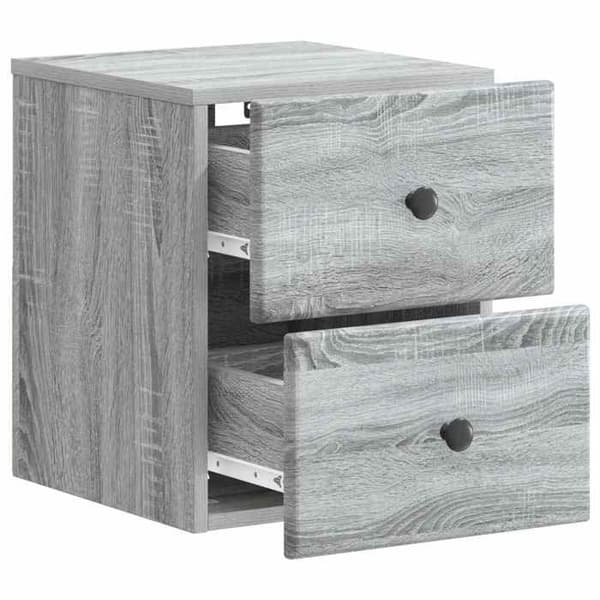 Maison Exclusive - Sonoma harmaa seinähyllyyöpyöre 34,5 x 33 x 40 cm