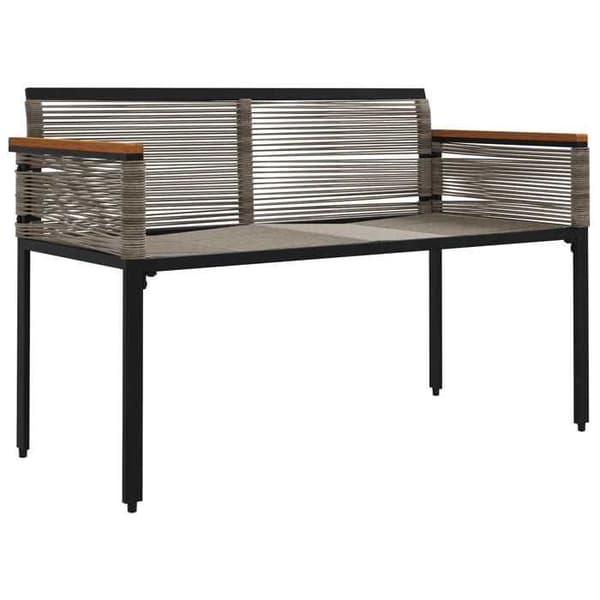 Maison Exclusive - Utomhusbänk 2-sits 117 x 54 x 74.5 cm polyrotin