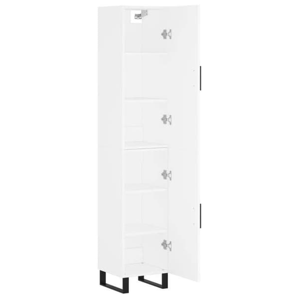 Maison Exclusive - Buffé hög Vit 34,5x34x180 cm Ingenjörsträ Vit