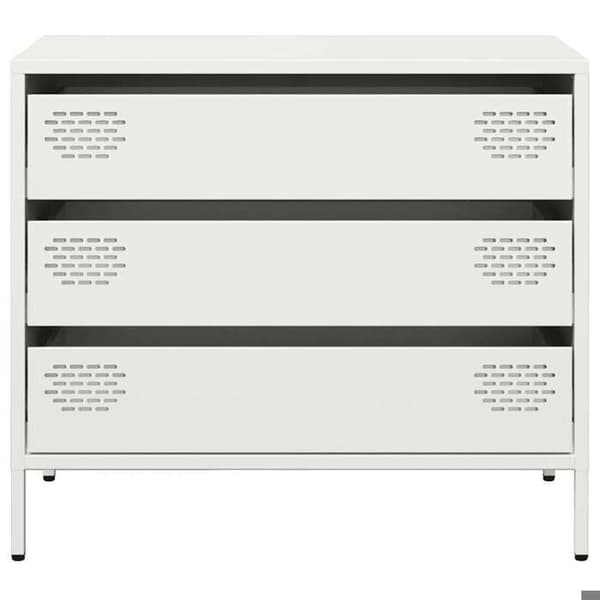 Maison Exclusive - Buffé vit 68x39x58,5 cm kallvalsat stål Vit