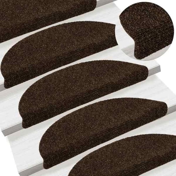 Maison Exclusive - Selvklebende trappetæpper 30 stk. 56x17x3 cm Brun brun