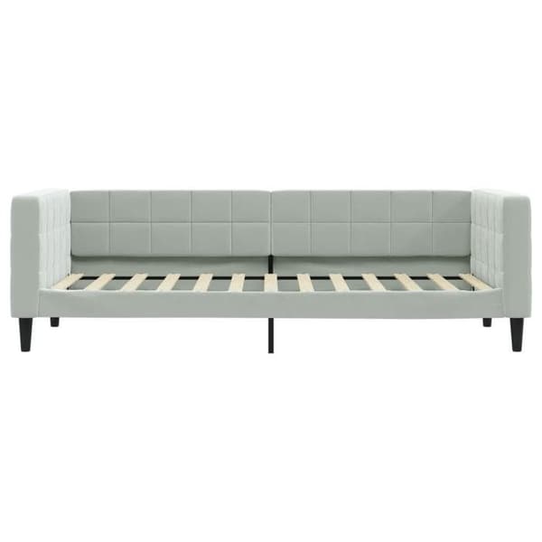 Maison Exclusive - Päivävuode vaaleanharmaalla patjalla 80x200 cm samettia