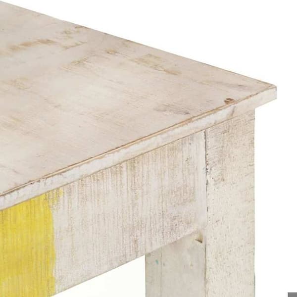 Maison Exclusive - Konsolbord Hvid 115x35x77 cm Rå mango træ