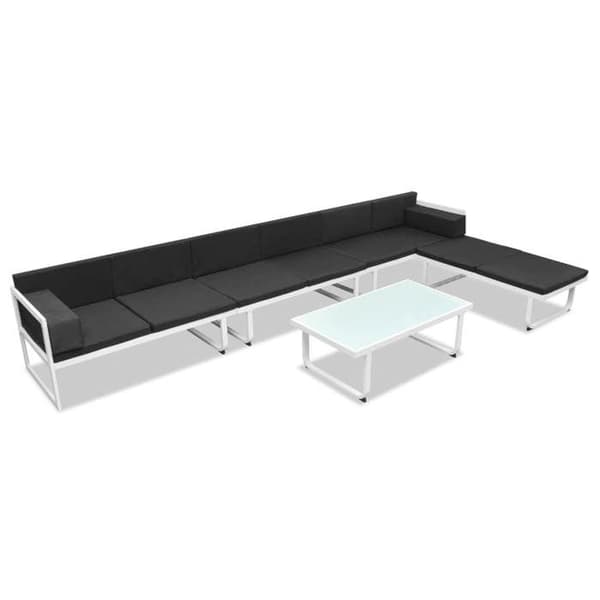 Maison Exclusive - Havegruppe 5 stk Textilène Aluminium Sort