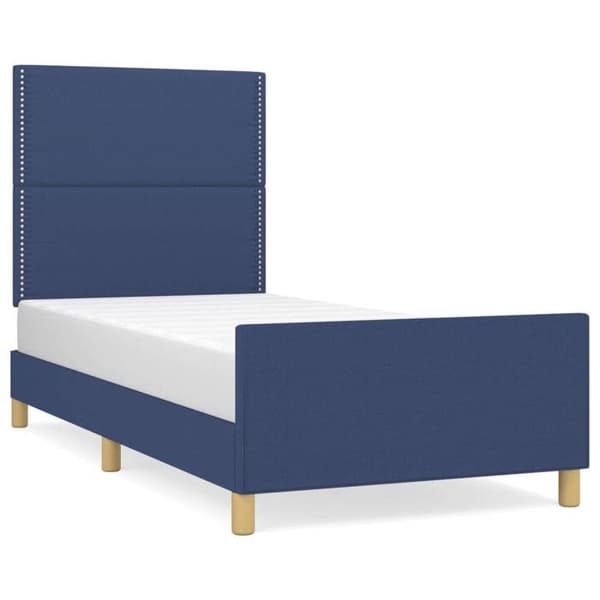 Maison Exclusive - Sengestel uden madras blå 100x200 cm stof