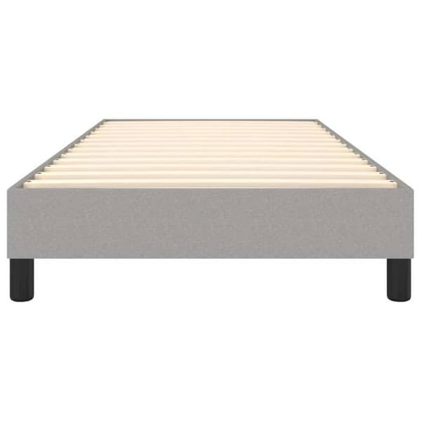 Maison Exclusive - Sängram med lameller ljusgrå 90x190 cm tyg ljusgrått