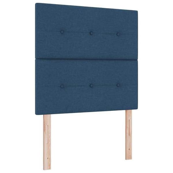 Sängram - EXKLUSIV HEM - 80 x 200 cm - Blå sammet - Huvudgavel - Lameller ingår Blå
