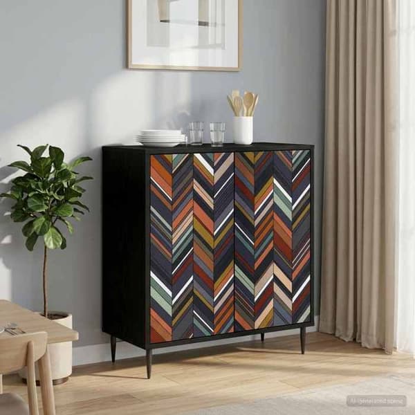 Maison Exclusive - Buffet OMMEN Sort eg 69 x 33 x 76 cm Ingeniørtræ