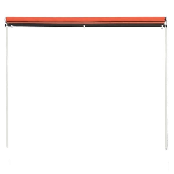 Fällbart tak - Exklusivt hus - 150 x 150 cm - Orange och brun - Stål & polyester Orange och brun