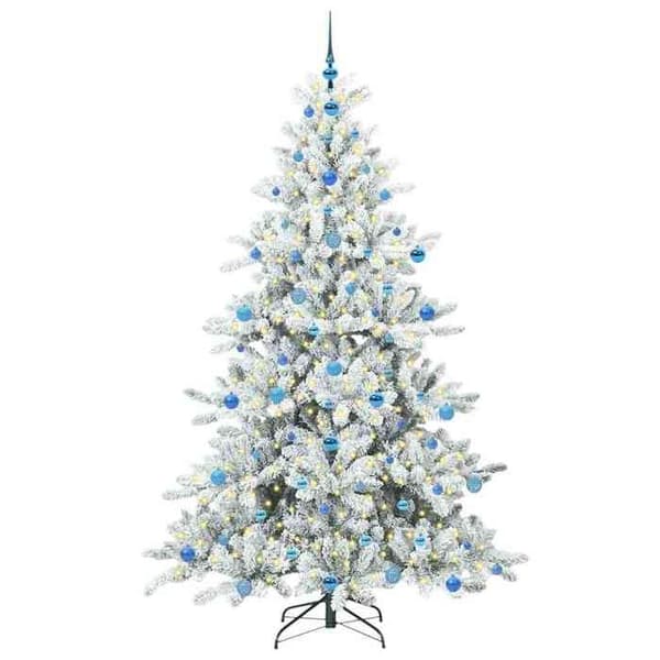 Maison Exclusive - Kunstigt Juletræ med Ledninger Hvid 210 cm Vit