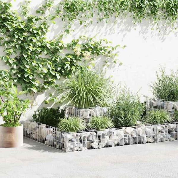 Maison Exclusive - Gabionplanter i galvaniserat stål 120x120x20 cm