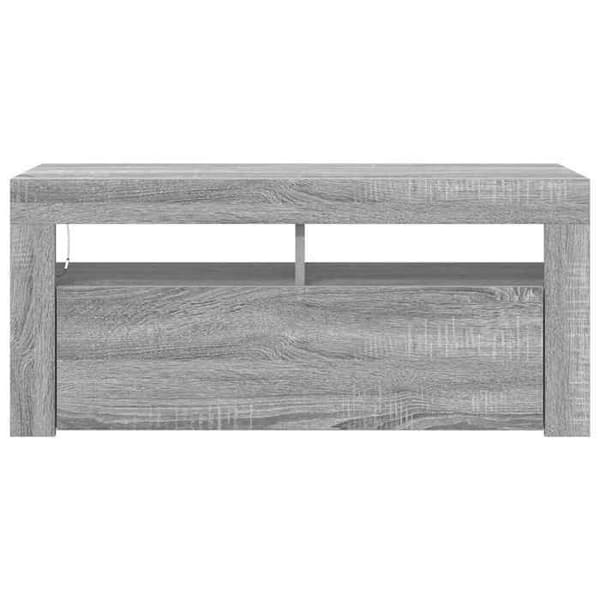 Maison Exclusive - TV-møbel med LED-lys Sonoma grå 90x35x40 cm