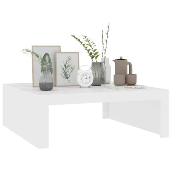 Maison Exclusive - Låg bord vit 100x100x35 cm ingenjörsträ