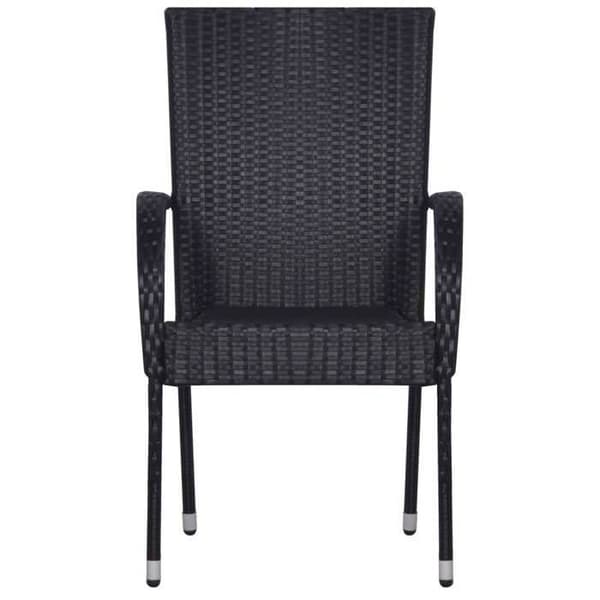 Maison Exclusive - Have spisebordssæt 5 stk Sort