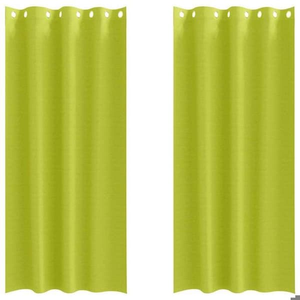 Maison Exclusive - Mörkläggande gardiner med ringar 2 st Grön 245 x 140 cm