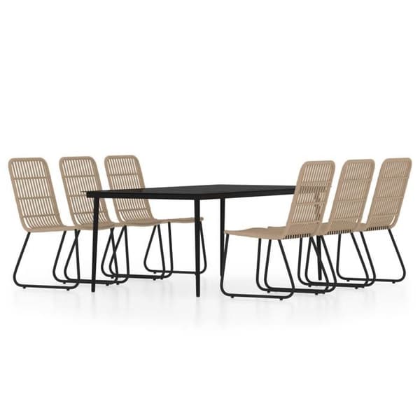 Maison Exclusive - Have spisebordssæt 7 dele Eg