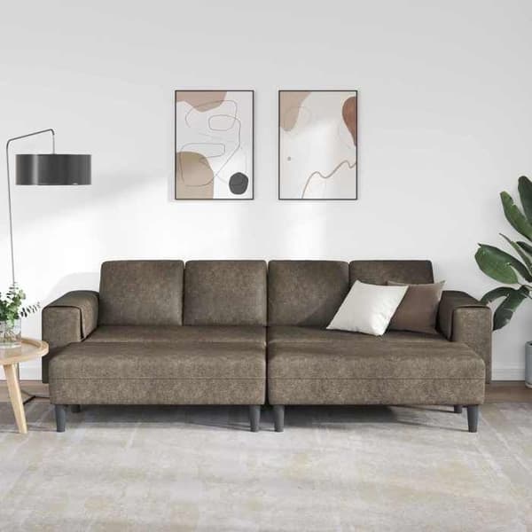 Soffa - EXKLUSIV HEM - 3 delar - Mörkgrå - 3 platser - Bas av plywood Mörkgrå