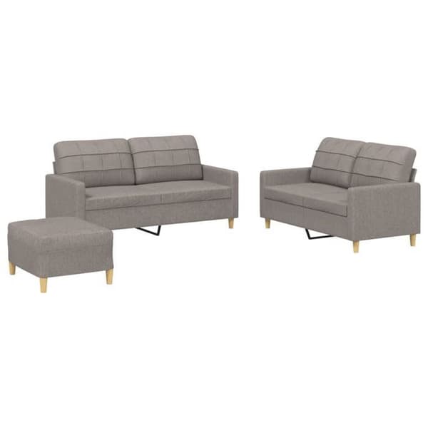 Maison Exclusive - Sæt af 3 sofaer med puder Taupe Stof
