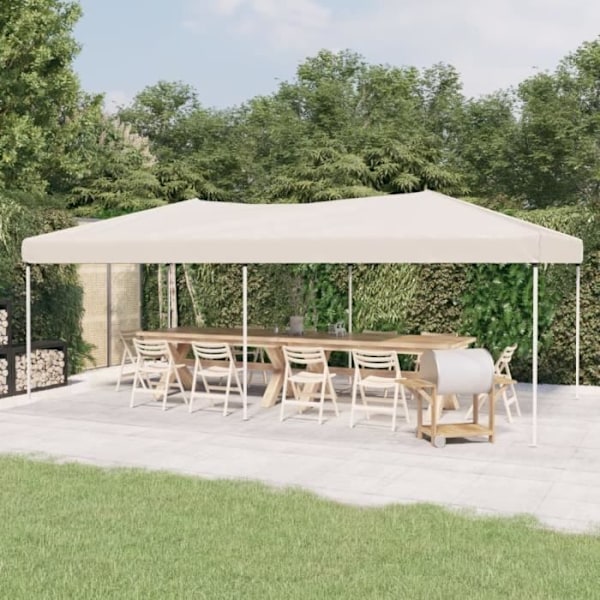 Hopfällbart partytält Cream 3x6 m245 [cm] Grädde