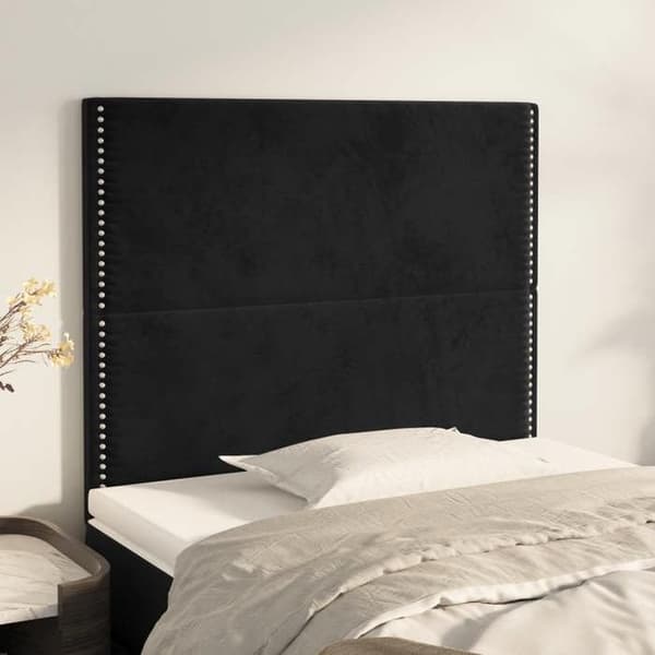 Maison Exclusive - Sort Hovedgærde 100x5x118/128 cm Velour Svart