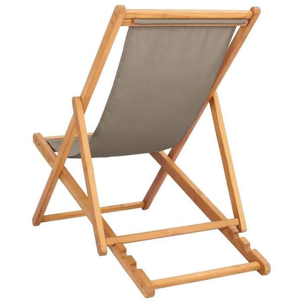 Maison Exclusive - Strandstol Taupe Massivt Teaktræ Mol