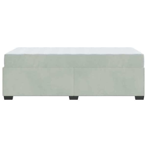 Maison Exclusive - Sängram med madrass Ljusgrå 90 x 190 cm tyg