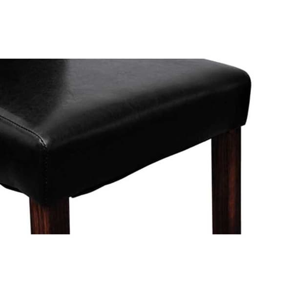 Maison Exclusive - Matstolar set om 2 svart konstläder