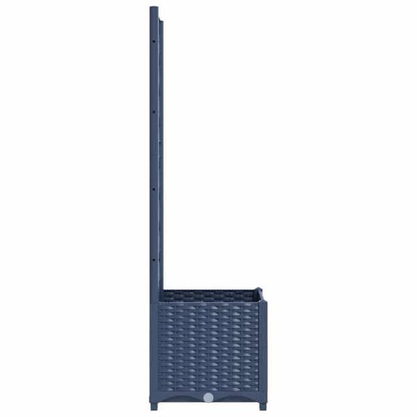 Maison Exclusive - Havekasse med gitter Blå Grå 40x40x136 cm PP