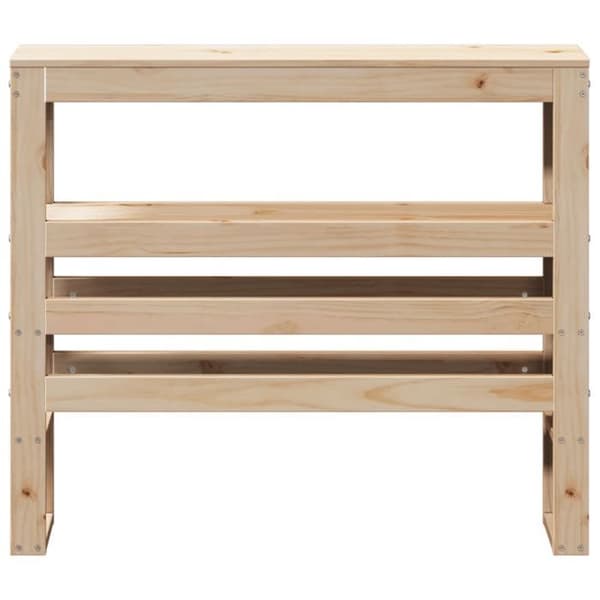 Maison Exclusive - Päätylevy hyllyillä 90 cm massiivipuusta