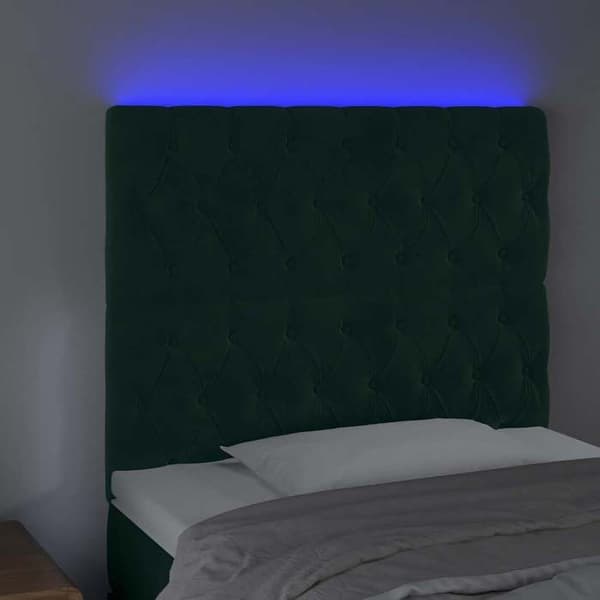 Maison Exclusive - LED-pääty, tummanvihreä 90x7x118/128 cm sametti Mörkgrön