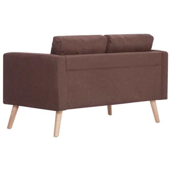 2-personers sofa - Stof - Brun - Bredde 116 cm - Blød komfort - Med armlæn Brun