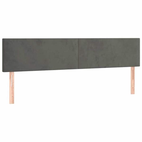 Maison Exclusive - Mörkgrå sänggavlar 160x5x78/88 cm Sammet