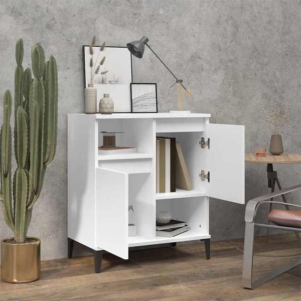 Maison Exclusive - Buffé Vit 60x35x70 cm Ingenjörsträ