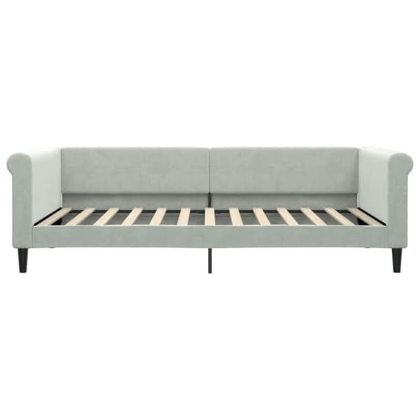 Maison Exclusive - Dagbädd med ljusgrå madrass 100x200 cm sammet