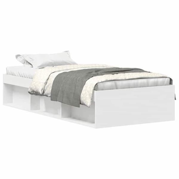Maison Exclusive - Sengestel uden madras hvid 75x190 cm Vit