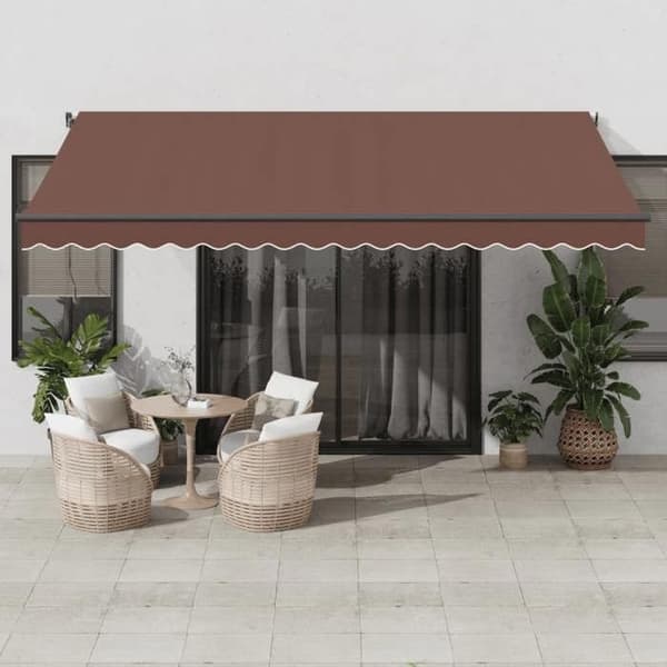 Maison Exclusive - Automatisk infällbar markis brun 450x350 cm