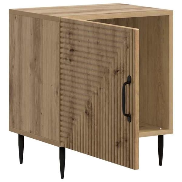 Maison Exclusive - Natbord i håndlavet egetræ 43 x 34,5 x 50 cm Ek