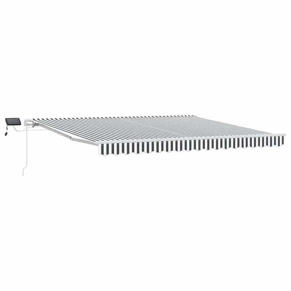 Maison Exclusive - Manuell retraktabel markis med vit LED 400x300 cm