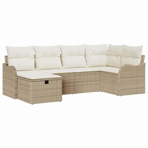 Lounge-soffor - MAISON EXCLUSIVE - Set för 6 personer - Hållbar poly-rattan - Polyesterkuddar - Modulär design