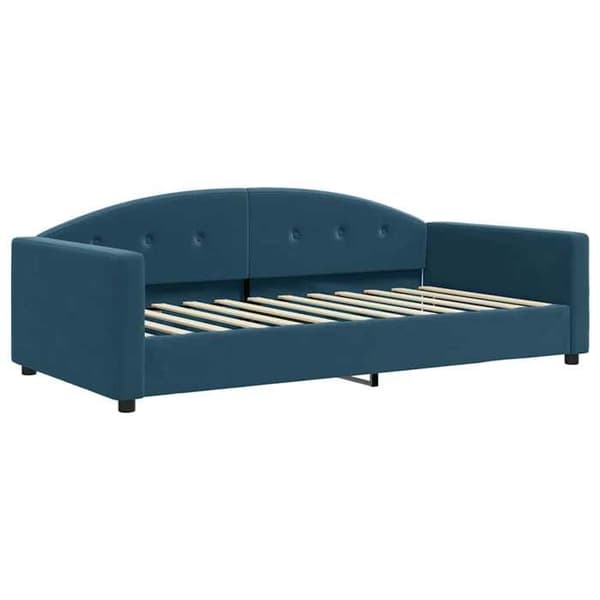 Maison Exclusive - Sininen 100x200 cm samettipäivävuode patjalla
