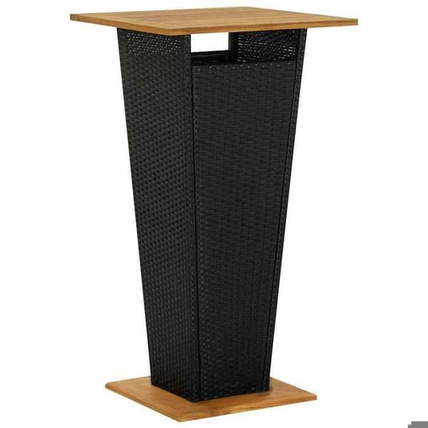 Maison Exclusive - Havebar sæt 5 dele med sorte polyrattan puder Svart