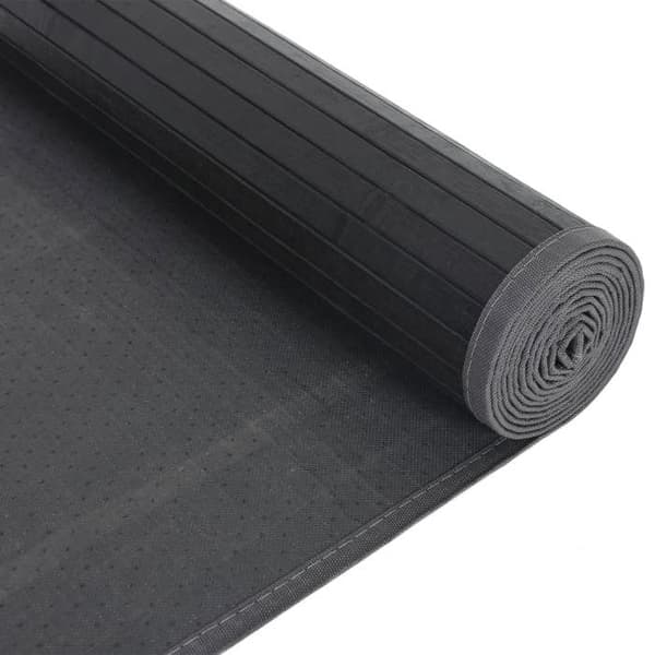 Maison Exclusive - Rektangulär svart matta 80x400 cm bambu