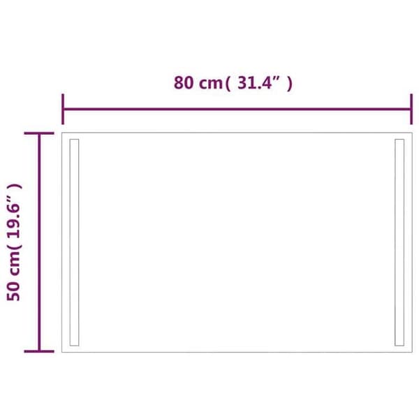 Maison Exclusive - LED-kylpyhuonepeili 80x50 cm