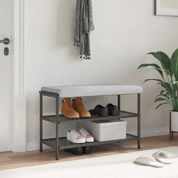 Maison Exclusive - Kudde för bänk i texturerad grå sammet, djup 35 cm Ljusgrått