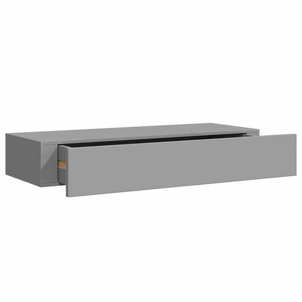 Maison Exclusive - Vägghylla med låda Grå 60x23,5x10 cm MDF