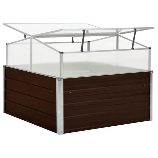 Maison Exclusive - Serre Marron 100 x 100 x 85 cm Galvaniserat stål