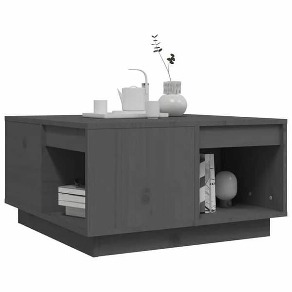 Maison Exclusive - Låg bord Grå 60x61x32,5 cm Massivt furu Grå